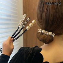 [브랜드엑스] 앤틱 진주 앤 플라워 똥머리 헤어스틱