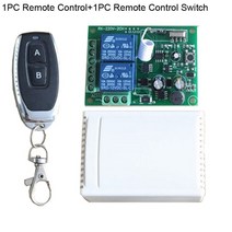 433Mhz 원격 제어 스위치 범용 AC 85V ~ 250V 110V 220V 2 채널 릴레이 수신기 및 컨트롤러 라이트 도어, 04 1 Receiver and 1RC