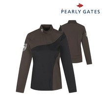 파리게이츠 골프 pearlygatesgolf여성 프릴 컬러 블록 이너 티셔츠 P521A1TI060_BR, 002, BR
