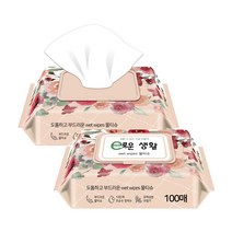 도톰하고 부드러운 wet wipes 물티슈 E로운 생활 물티슈100매*10개, E로운 생활  물티슈 10P