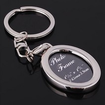 라베끄 심플렛 하트 타원 사진액자 열쇠고리 자동차키홀더 키체인 가방키링 Heart photo frame key chain, 타원(Oval)