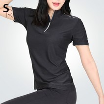 [스타일랑] 딜리아 여성 여름용 쾌적한 반팔 집업티셔츠_빅사이즈 등산복 작업복 냉감