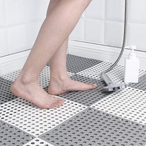 설렘1750 욕실매트 미끄럼방지 화장실 발판 바닥 패드, 화이트 5P+그레이 5P, 1개