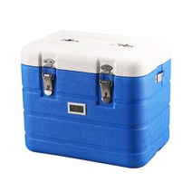 온도계 아이스박스 의료용 보냉박스 차량 냉장고, 10L (온도표시기 +스트랩 + 아이스팩5개)
