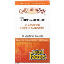 네추럴팩터스 커큐민 테라큐민 강황 추출물 60 베지 캡슐 Curcuma longa, 1개, 60정