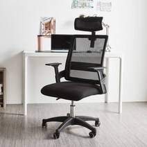 딜라이트 사무용 학생 메쉬 헤드형 의자, 03 헤드형 쿠키(블랙)프레임 - 블랙방석