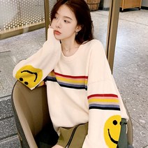 로지 레인보우해피 니트 스웨터