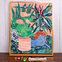 가족 일러스트레이션 프린트 패브릭 크로스 스티치 자수 키트 공예 뜨개질 수공예 수제 카운트 바늘 프로모션 11CT, HMA90476+100x130cm+11CT Cotton