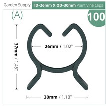 고추말뚝 고추지지대 고추대 고추대뽑기 고추말뚝 100pcs 식물 정원 클립 2 크기 심기 지원 그리퍼 꽃 덩굴과 야채 레버 루프 클램프 지주 줄기에 적합, x l x 100pcs