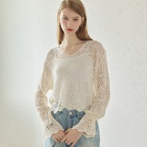 리안뉴욕 크로셰 니트 풀오버