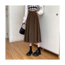 항아리스커트 세련된 빈티지 스커트 여성 하이 웨스트 튜닉 스타일 빅 스윙 A라인 우아한 롱스커트 27j534