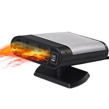 12v 자동차 히터 휴대용 배터리 구동 2 in 1 자동차 히터 360 회전식 앞유리 defogger 자동차 SUV 트럭용 성에 제거 장치, 12v 검정색