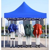 자바라 천막 캐노피 야외용 텐트 행사 그늘막 행사용, 레드 2x2(두께 3.3cm)