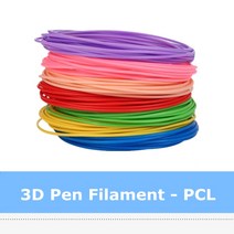 다색 175mm 1KG 3D 펜 PCL 플라스틱 필라멘트 저온 사용, 13 하늘색