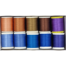 고급실크지누이도 재봉사 견사 아나이도 지누이도 10색 세트, 주황하늘 10색