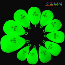 NSB야광봉돌 야광 추 봉돌 쭈꾸미 갑오징어 문어 싱커, NSB 야광봉돌 8호(5개입)