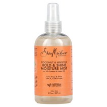 SheaMoisture 홀드 앤 샤인 모이스처 미스트 위드 실크 프로틴 님 오일 코코넛 히비스커스 237ml(8fl oz), 237ml