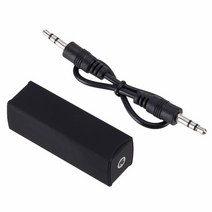 스피커 라인 3.5mm Aux 오디오 노이즈 필터 접지 루프 아이솔레이터 제거 카 스테레오 시스템 홈, [01] Black