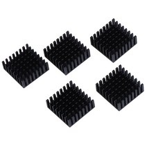 커스텀수냉 pc 쿨러 게이밍 5Pcs 컴퓨터 블랙 슬롯 알루미늄 방열판 쿨러 라디에이터 25*25*10mm 전자 칩, 한개옵션0