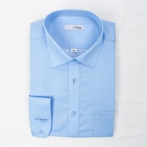 [듀퐁 셔츠] 긴소매 일반핏 2022 FW 풀로고자수 블루 와이셔츠 SE2FM12LS701SBU