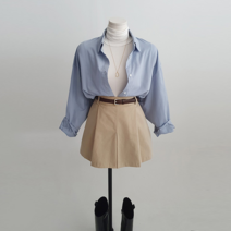 여성 토스트 싱글 무지 오버핏 기본셔츠