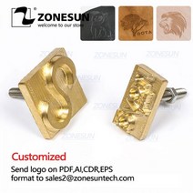 불박기 가죽 공예 불박 도장 기계 제작 인쇄 ZONESUN 로고 조각 도구 엠보싱 핫 브랜딩 황동 금형 스탬프 애완 동물 벨트에 난방 목재 웨딩 사용자 정의 철, small than5x2cm