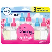 Febreze 페브리즈 플러그 방향제 및 악취 제거제 향기 오일 리필 다우니 4월 프레시 3개입 1개, 상세참조, 상세참조
