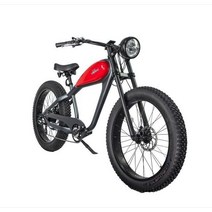 전기자전거 전기자전거렌탈 2021 새로운 큰 타이어 Ebike 26 인치 전기 지방 자전거 빈티지 전자 48v 750w, 08 red 48V 500W 13AH, 한개옵션1
