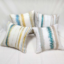 고급 자카드 북유럽 인테리어 쇼파 쿠션, 4-1 밀키A(커버만)