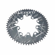 사이클 크랭크 자전거 Litepro-타원형 더블 BCD 110/130MM 체인 링 접이식 54/56/58T 세트 도발 드라이브 라인 휠, [02] 56T black