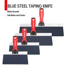 퍼티 헤라 도장 미장칼 BRAKEMAN 8 10 12 14 인치 블루 스틸 퍼티 페인트 Edger Spackle Spatula 스크레이, 01 CHINA_01 14inch