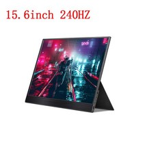 did모니터 144hz 게이밍 휴대용 모니터 173 인치 19201080 풀 HD C타입 USB 더 큰 세컨드 확장 모바일 PC 노트북 게임 화면, 156inch 240Hz+JP 플러그