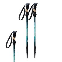 트렉스타 정품 챌린져 3단 초경량 등산스틱 2개 1세트+케이스, 그린