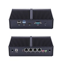 Qotom 미니 PC 4 lan 코어 i3 i5 i7 Opnsense 방화벽 팬리스 Linux 우분투 서버 컴퓨터 Q355G4, 03 Q330G4  i3-4005U, 04 4G RAM 64G SSD