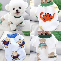 코코스튜디오 예쁜 강아지옷 고양이 양털 테디 티셔츠, 코코 테디벨벳 티셔츠/테디그린