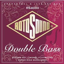 Rotosound RS(4000M 최고의 나일론/모넬 플랫와운드 더블 베이스 세트