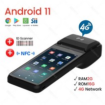새로운 4G 무선 와이파이 BT 핸드 헬드 PDA 프린터 안드로이드 8.1 11 POS 터미널 터치 스크린 내장 바코드, 04 Add NFC Scanner_01 미국