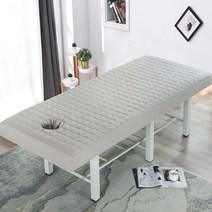 뷰티 aalon 침대 커버 두꺼운 오픈 홀 마사지 흰색 누비 이불 단순 탄성, 02 Grey_02 190X70CM