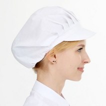 UHCA + 기본 천 위생모 화이트 주방 요리 배식 급식 공장_S/N:E5+550EB1 ; 주방위생모자 위생복 위생두건 일회용위생모자 주방두건 조리모자 여성주방모자 두건모자 앞치마 위생베레모 CJN220E
