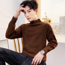 남자목폴라코디 겨울 가을 스웨터 남성 풀오버 후드 코트 이너 니트 생선 뼈 M229 64848926