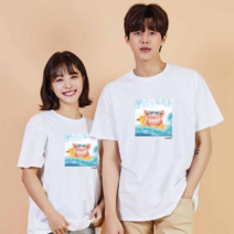 오너클랜 돼지 디지털프린팅 인쇄티셔츠 반팔티 오버핏