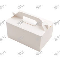 봄91 SW 조각케익 앞열림상자 대 18 × 12 × 9 cm, 화이트, 10개입