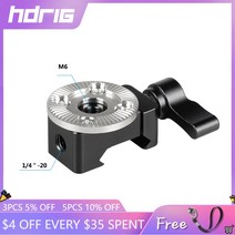 HDRIG-퀵 릴리스 우드 핸드 그립 왼쪽 M6 ARRI Rosette 연결 및 DSLR 카메라 리그/케이지 용 나토 클램프 어댑터 포함, C2111