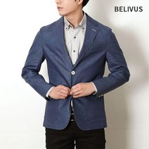 빌리버스 빌리버스 네이비 스판 린넨자켓 WS067 테일러드자켓 남성자켓