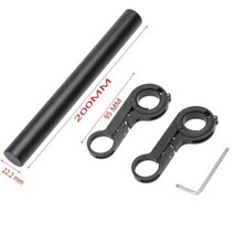 20CM 알루미늄 자전거 핸들 바 익텐더 마운트 마운틴 MTB 사이클링 라이트 브래킷 램 손전등 홀더 Accessorie, Black Extender Mount