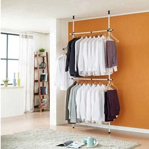 laterior 천장파이프행거 코너 홈쇼핑행거 튼튼한 소형 다이소행거 옷걸이 2단