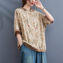 Girl Wow 반팔 티 왕언니 빅 사이즈 루즈 여름 쿨링 원단 한복 티