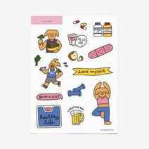 헬로우모리스 러브 마이셀프 스티커(1장 낱개로 10개), 단품
