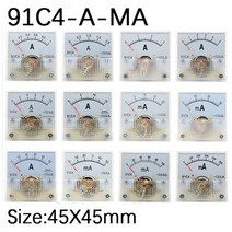 검류계 전류계 전류측정기 91C4 DC 아날로그 1A 2A 3A 5A 10A 20A 30A 50A 100A 200A 300A 500A 패널 기계식 포인터 유형