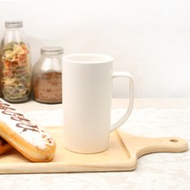 [예가] 일자롱머그컵(520ml), 1개, 화이트